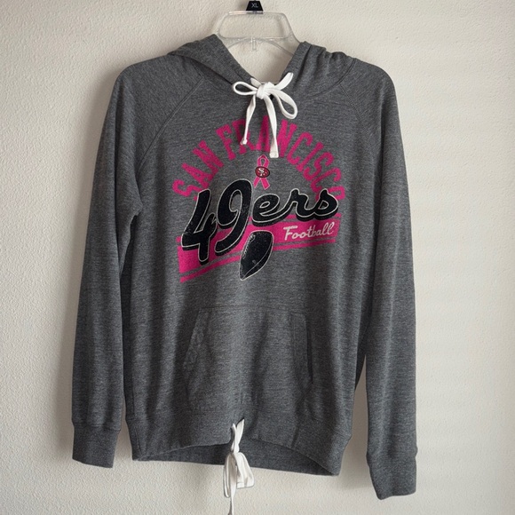 NFL San Francisco 49rs Womens Breast Cancer Hooded Sweatshirt - Picture 1 of 4